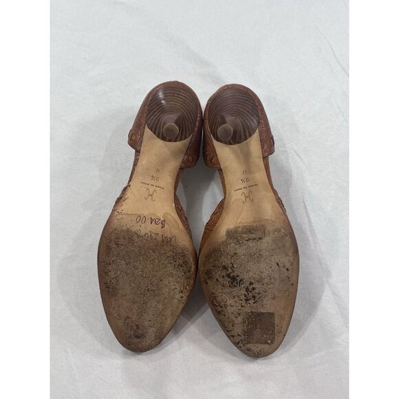 Cole Haan Classic Tan Round Toe Italian Leather Pumps Heels Shoes 9.5 - Picture 9 of 9